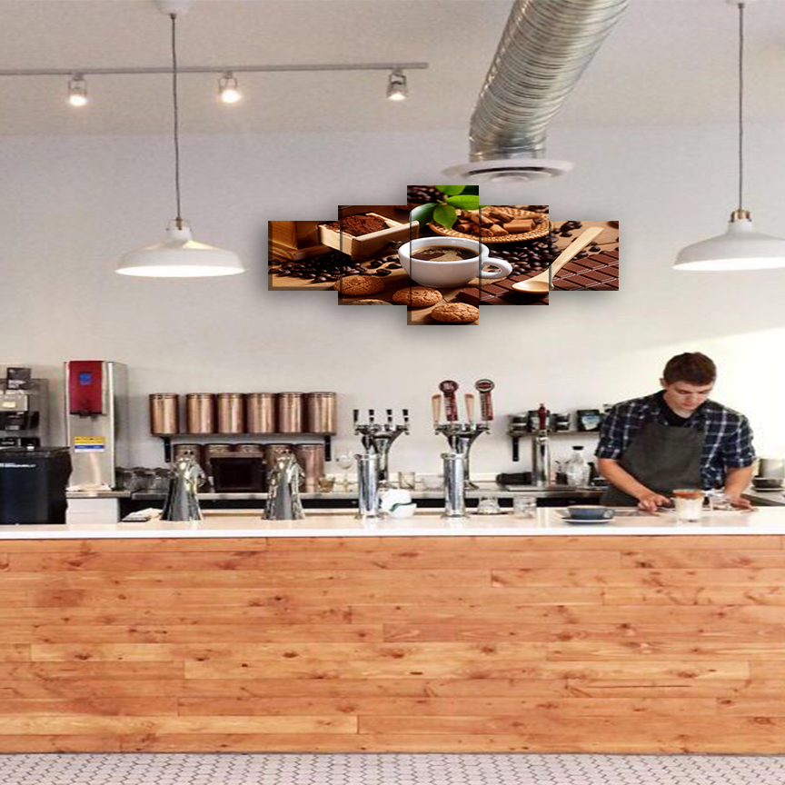 304:لوحة المقاهي من خمس اطارات 304:لوحة المقاهي من خمس اطارات