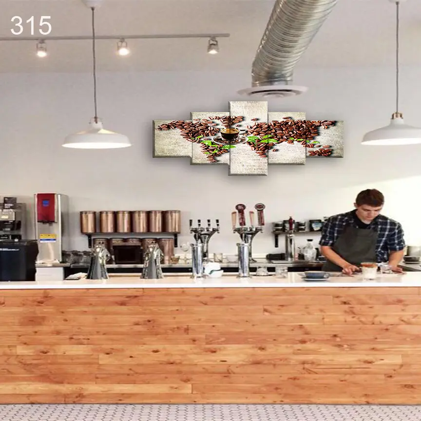 315:لوحة المقاهي من خمس اطارات