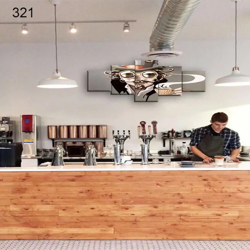 321:لوحة المقاهي من خمس اطارات