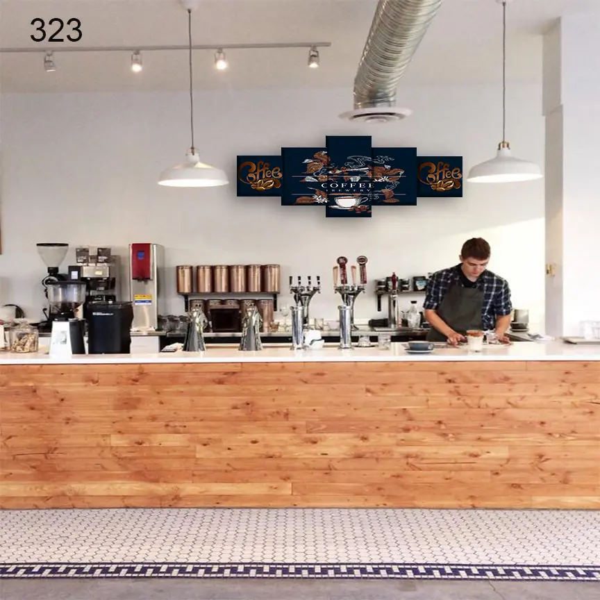 323:لوحة المقاهي من خمس اطارات