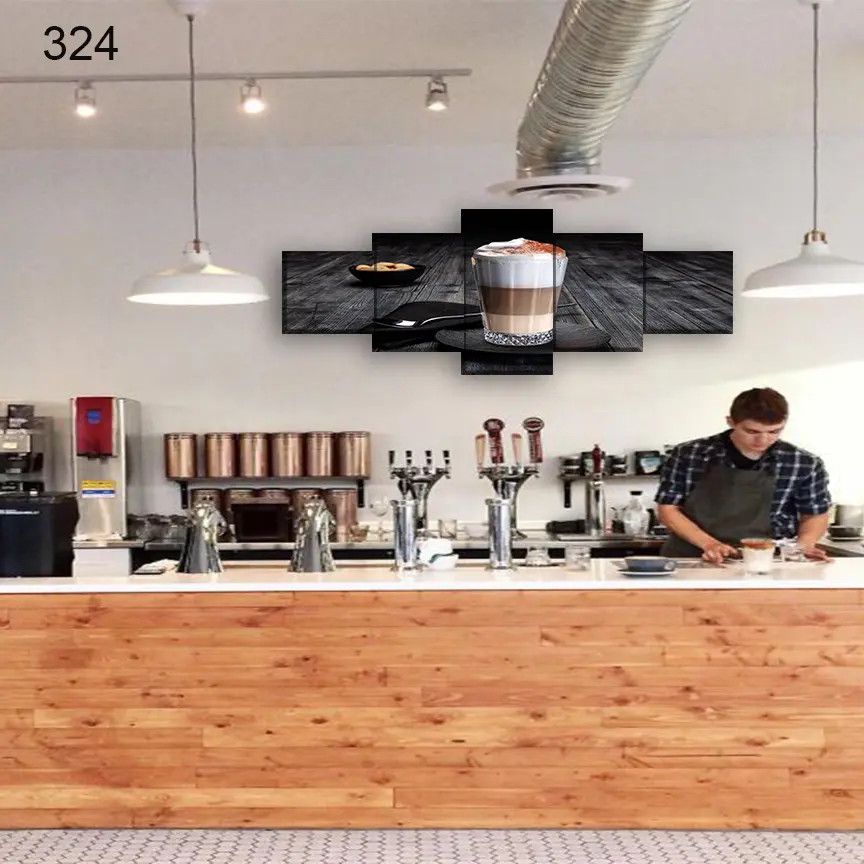 324:لوحة المقاهي من خمس اطارات