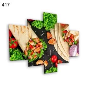 417:لوحة المطعم من خمس اطارات