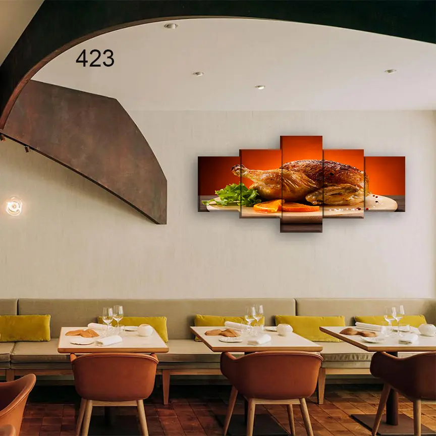 423:لوحة المطعم من خمس اطارات