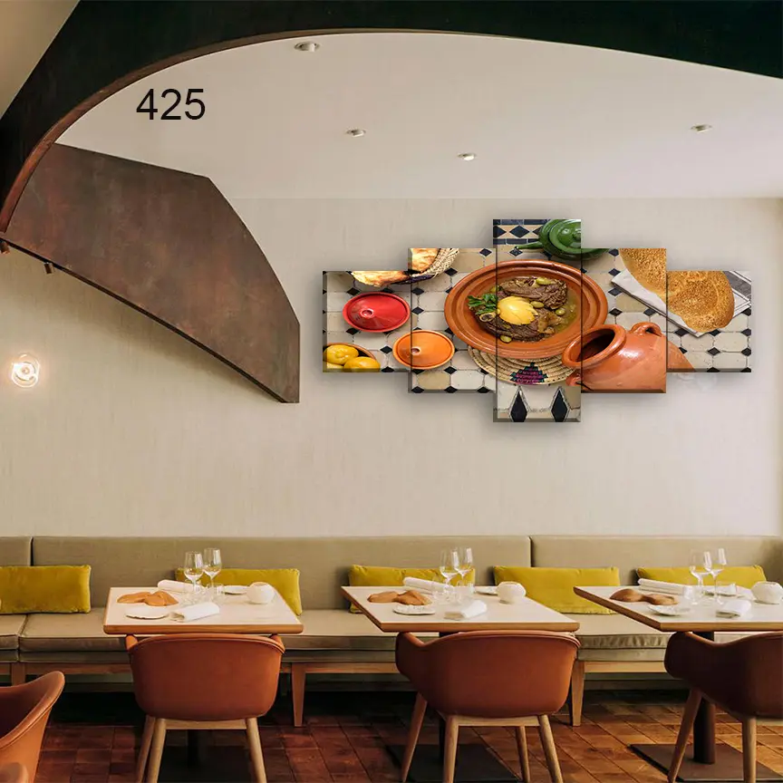 425:لوحة المطعم من خمس اطارات