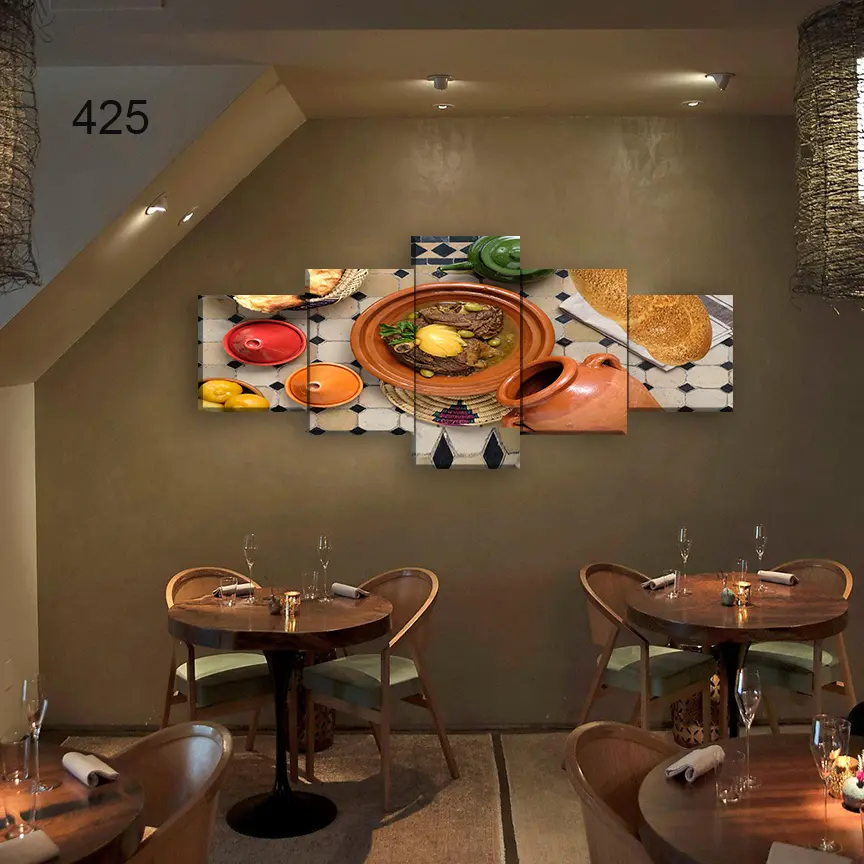 425:لوحة المطعم من خمس اطارات