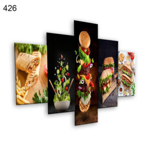426:لوحة المطعم من خمس اطارات