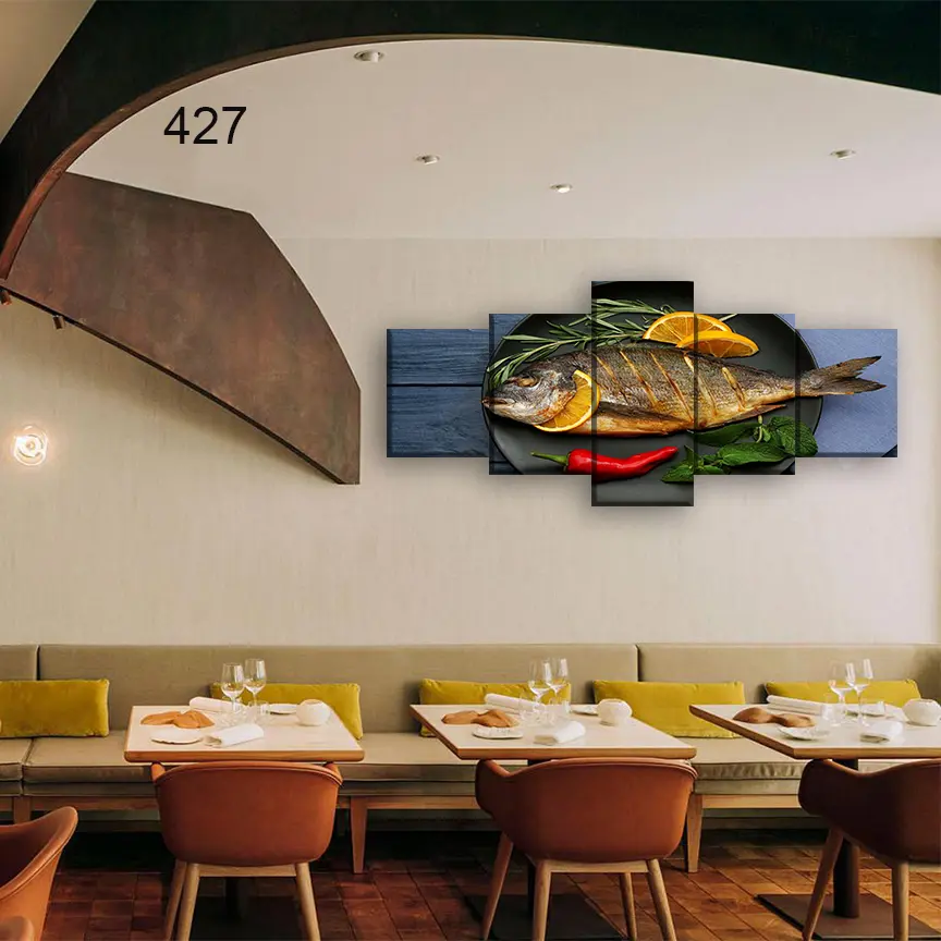 427:لوحة المطعم من خمس اطارات