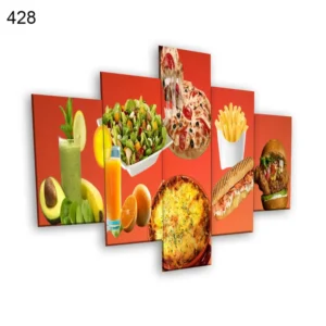 428:لوحة المطعم من خمس اطارات