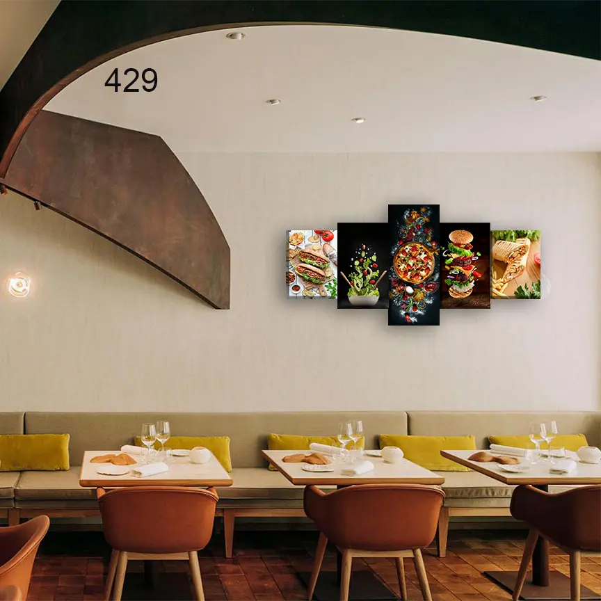 429:لوحة المطعم من خمس اطارات