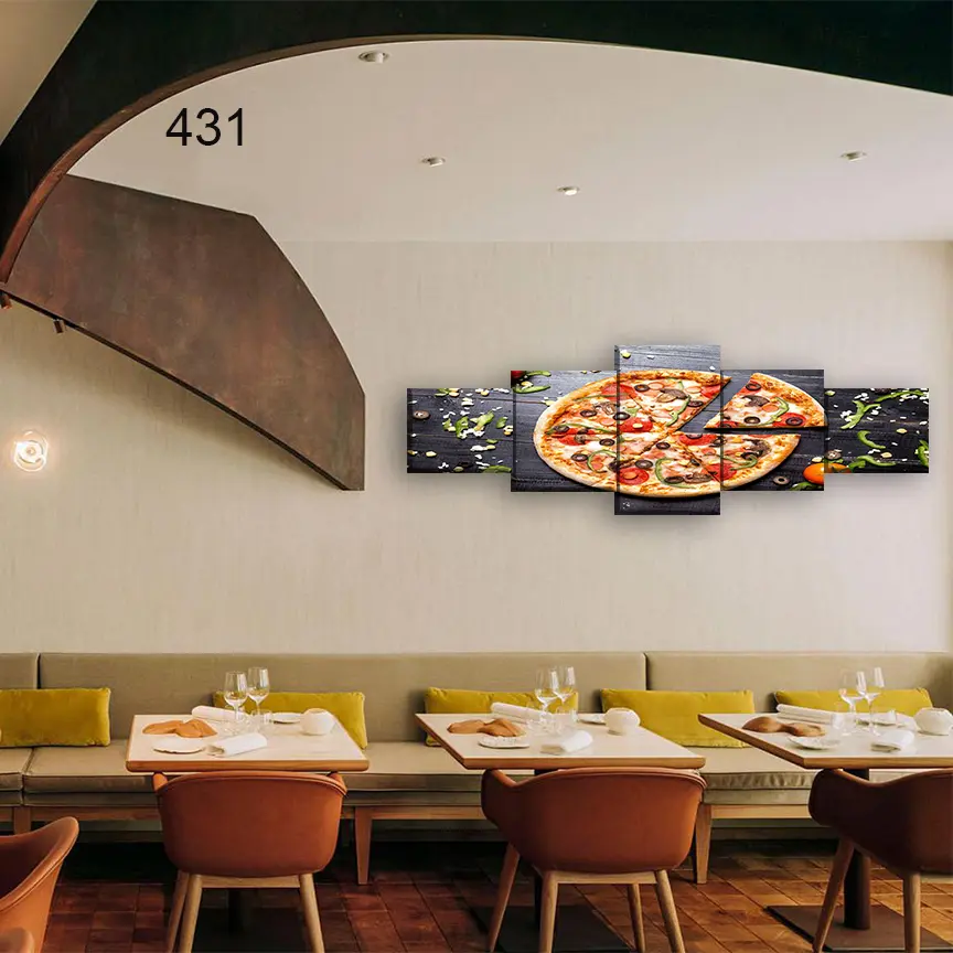 431:لوحة المطعم من خمس اطارات