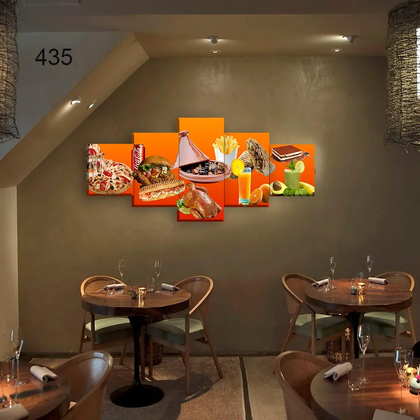 435:لوحة المطعم من خمس اطارات