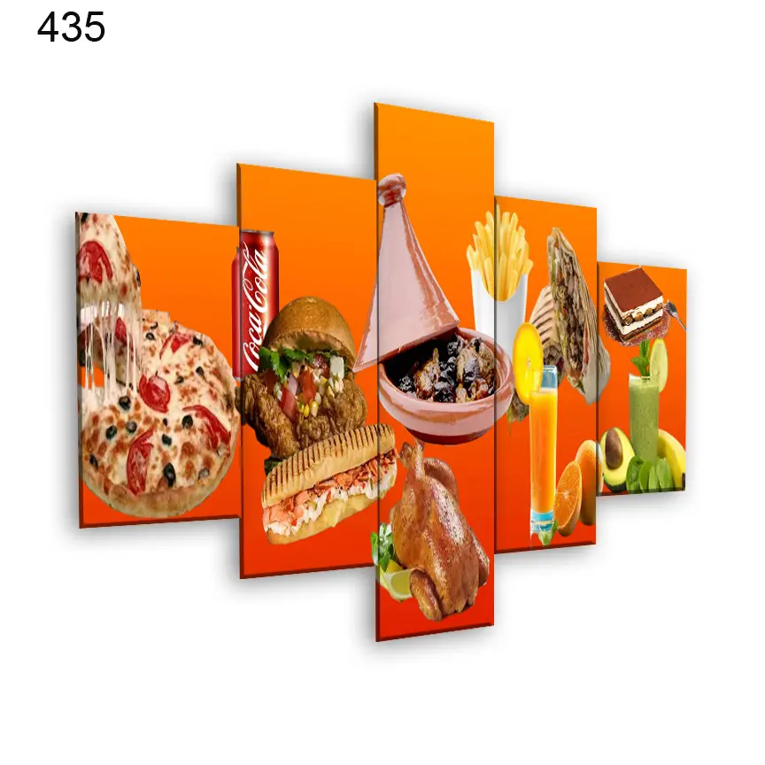 435:لوحة المطعم من خمس اطارات