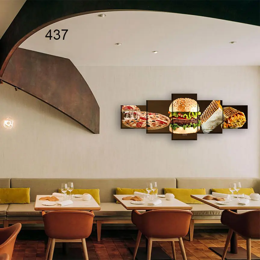 437:لوحة المطعم من خمس اطارات