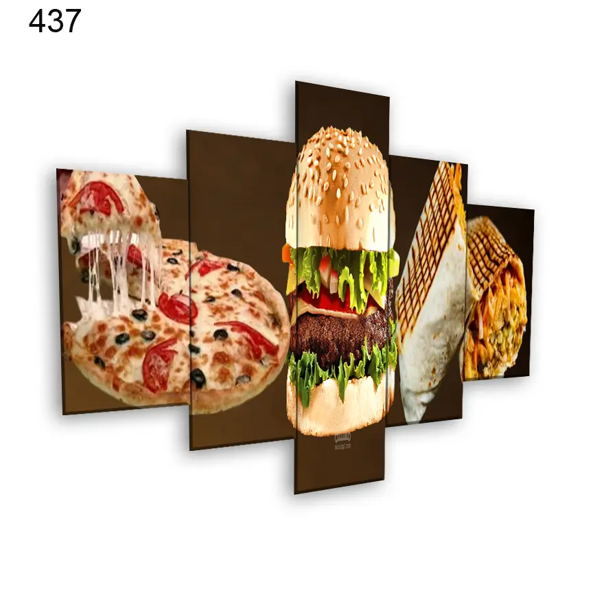 437:لوحة المطعم من خمس اطارات
