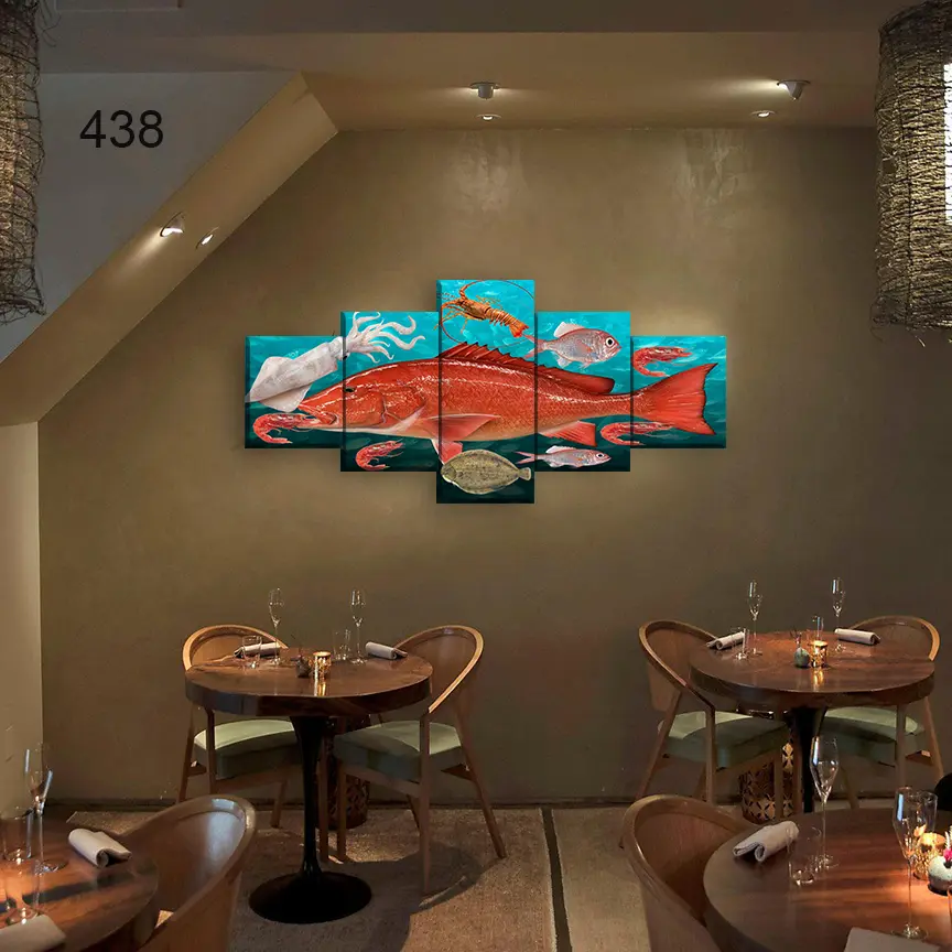 438:لوحة المطعم من خمس اطارات