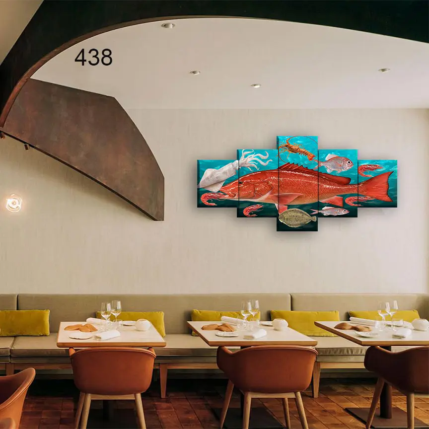 438:لوحة المطعم من خمس اطارات