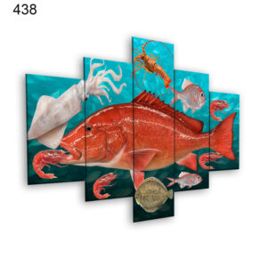 437:لوحة المطعم من خمس اطارات (نسخة)