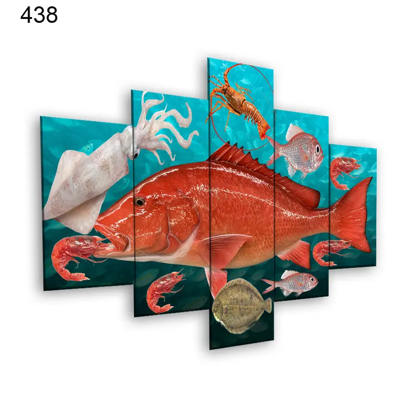 438:لوحة المطعم من خمس اطارات