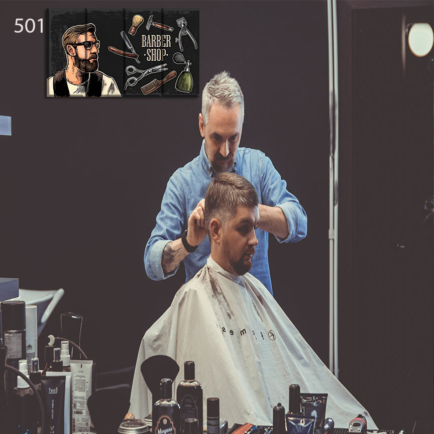 501:لوحة الحلاقة من خمس اطارات 501:لوحة الحلاقة من خمس اطارات