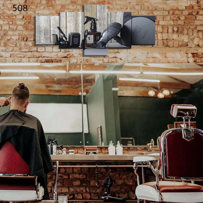 508:لوحة الحلاقة من خمس اطارات