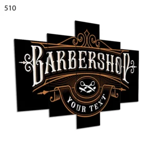 510:لوحة الحلاقة من خمس اطارات