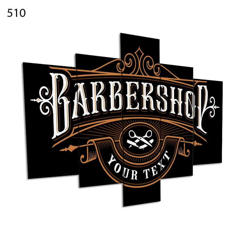 510:لوحة الحلاقة من خمس اطارات