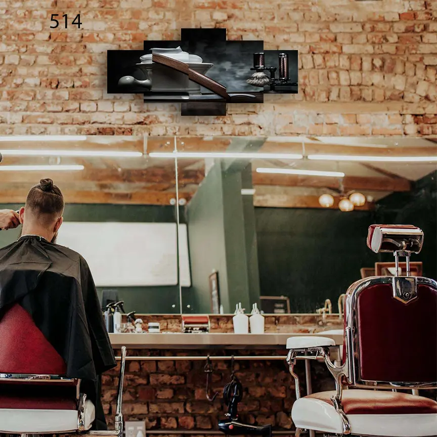 514:لوحة الحلاقة من خمس اطارات