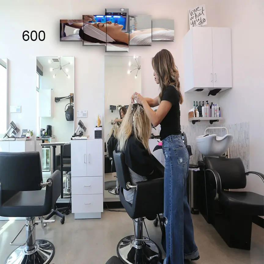 600:لوحة الحلاقة والتجميل من خمس اطارات