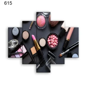 615:لوحة الحلاقة والتجميل من خمس اطارات