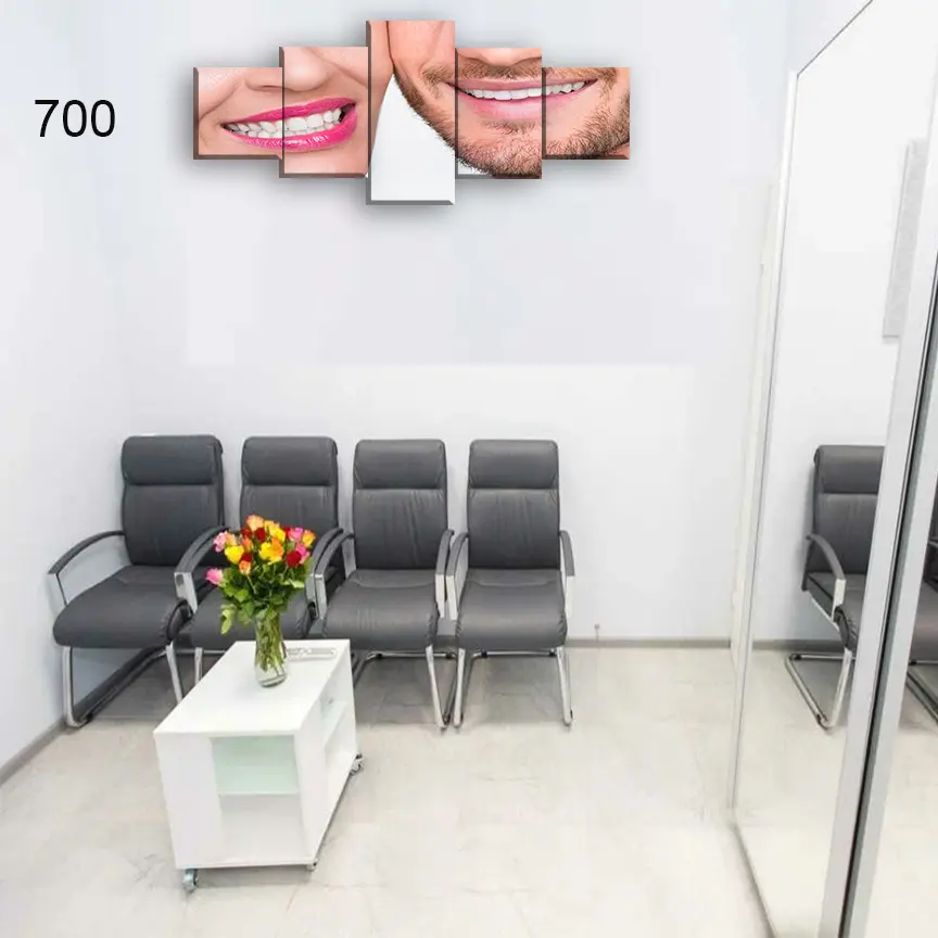 700:لوحة عيادة الأسنان من خمس اطارات