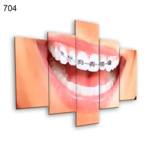 704:لوحة عيادة الأسنان من خمس اطارات