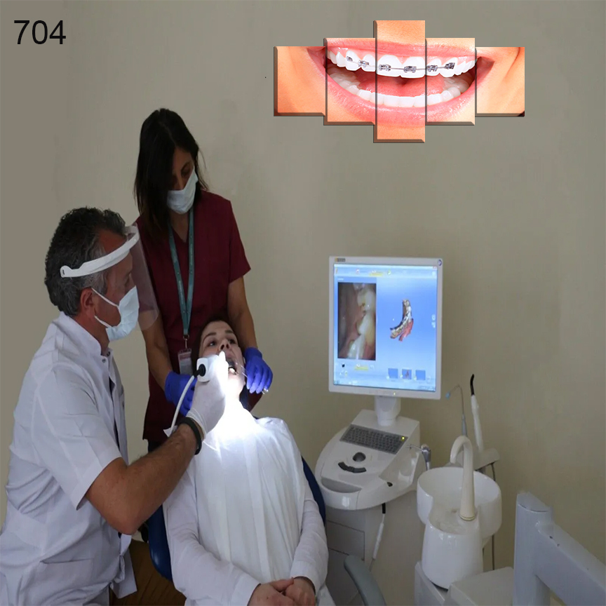704:لوحة عيادة الأسنان من خمس اطارات 704:لوحة عيادة الأسنان من خمس اطارات