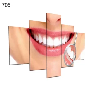705:لوحة عيادة الأسنان من خمس اطارات