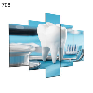 708:لوحة عيادة الأسنان من خمس اطارات