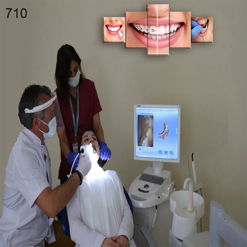 710:لوحة عيادة الأسنان من خمس اطارات 710:لوحة عيادة الأسنان من خمس اطارات