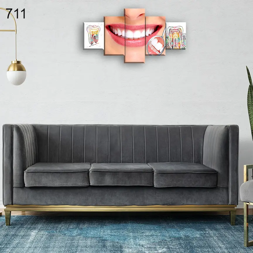 711:لوحة عيادة الأسنان من خمس اطارات