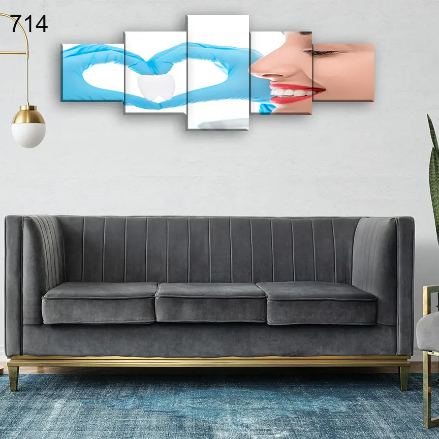 714:لوحة عيادة الأسنان من خمس اطارات