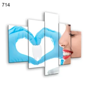 714:لوحة عيادة الأسنان من خمس اطارات