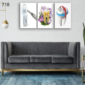 718:لوحة عيادة الأسنان من اربع اطارات