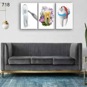 718:لوحة عيادة الأسنان من اربع اطارات