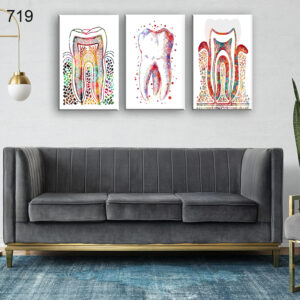 719:لوحة عيادة الأسنان من اربع اطارات