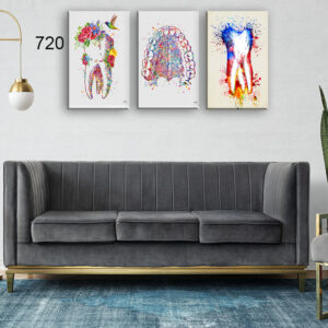 720:لوحة عيادة الأسنان من اربع اطارات