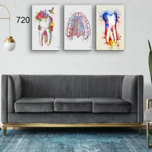 720:لوحة عيادة الأسنان من اربع اطارات