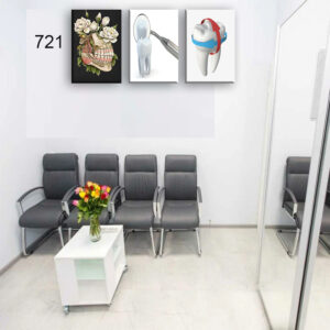 721:لوحة عيادة الأسنان من اربع اطارات