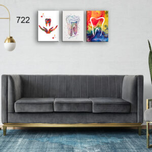 721:لوحة عيادة الأسنان من اربع اطارات (نسخة)