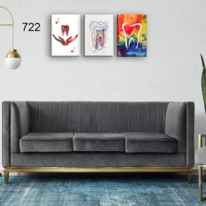 722:لوحة عيادة الأسنان من اربع اطارات