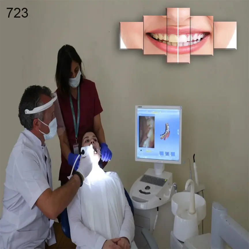 723:لوحة عيادة الأسنان من خمس اطارات