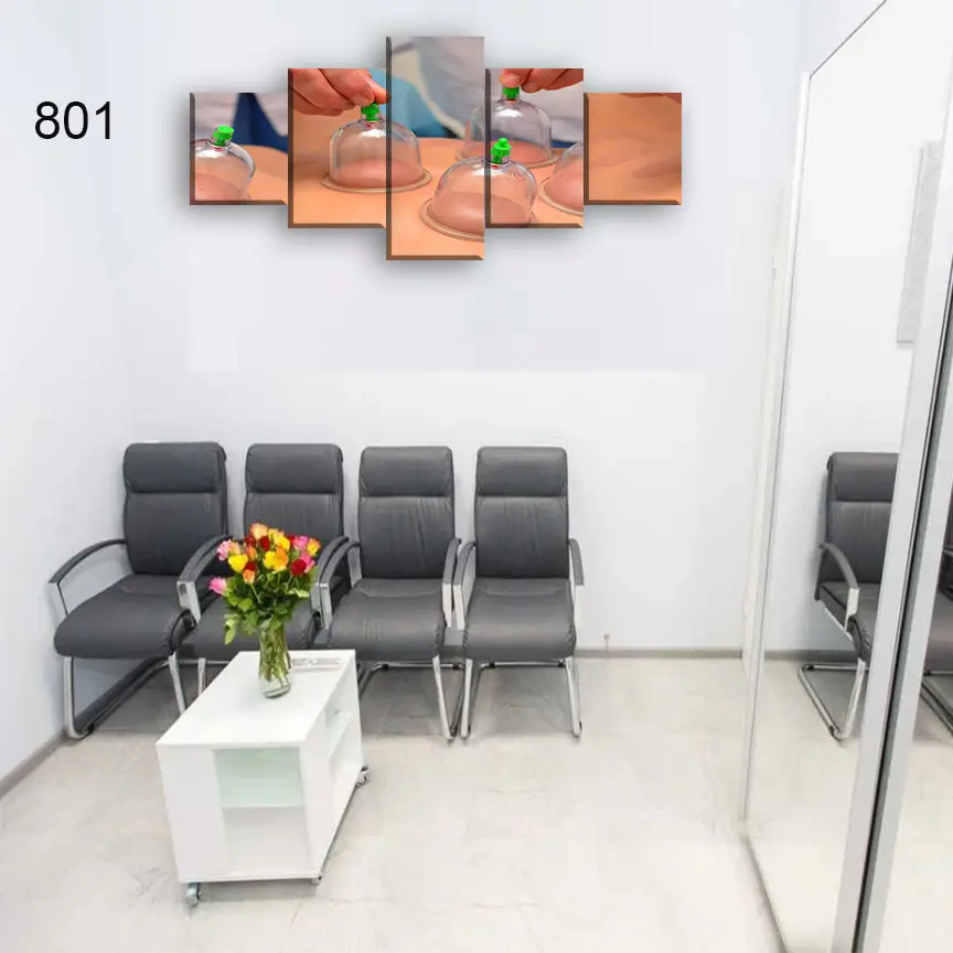 801:لوحة الحجامة من خمس اطارات