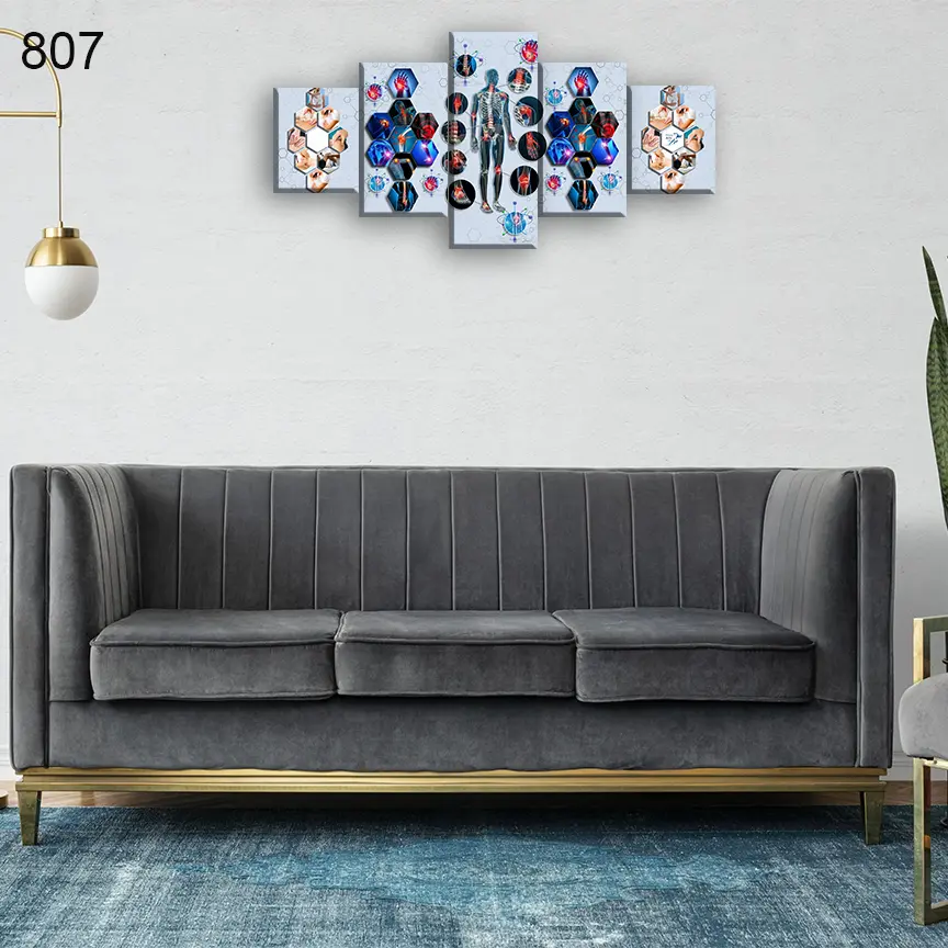 807:لوحة الحجامة من خمس اطارات