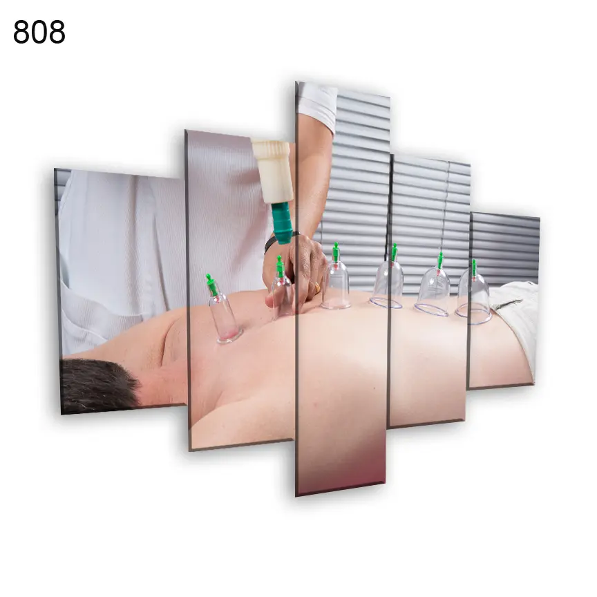808:لوحة الحجامة من خمس اطارات